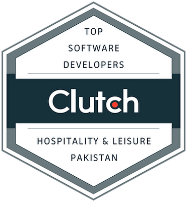 Clutch Top Software Developers, Hospitality & Leisure, Pakistan badge