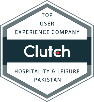 Clutch Top User Experience Company, Hospitality & Leisure, Pakistan badge